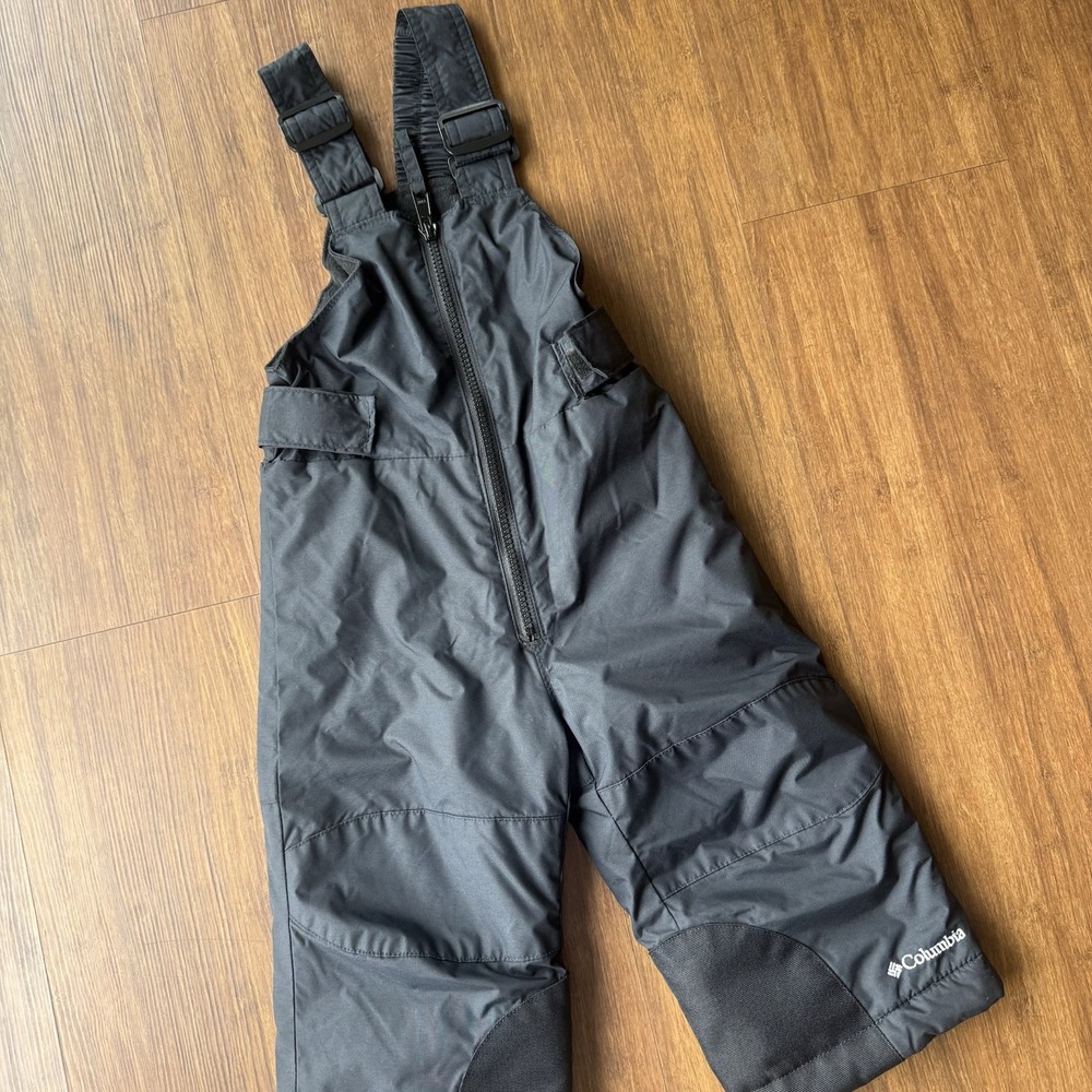 Columbia Snow Bib Overalls Kids 2T Black Ski Pants Insulated Waterproof Youth